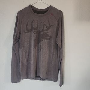 lululemon athletica for Men Brown Moose Graphic Long Sleeve Shirt
